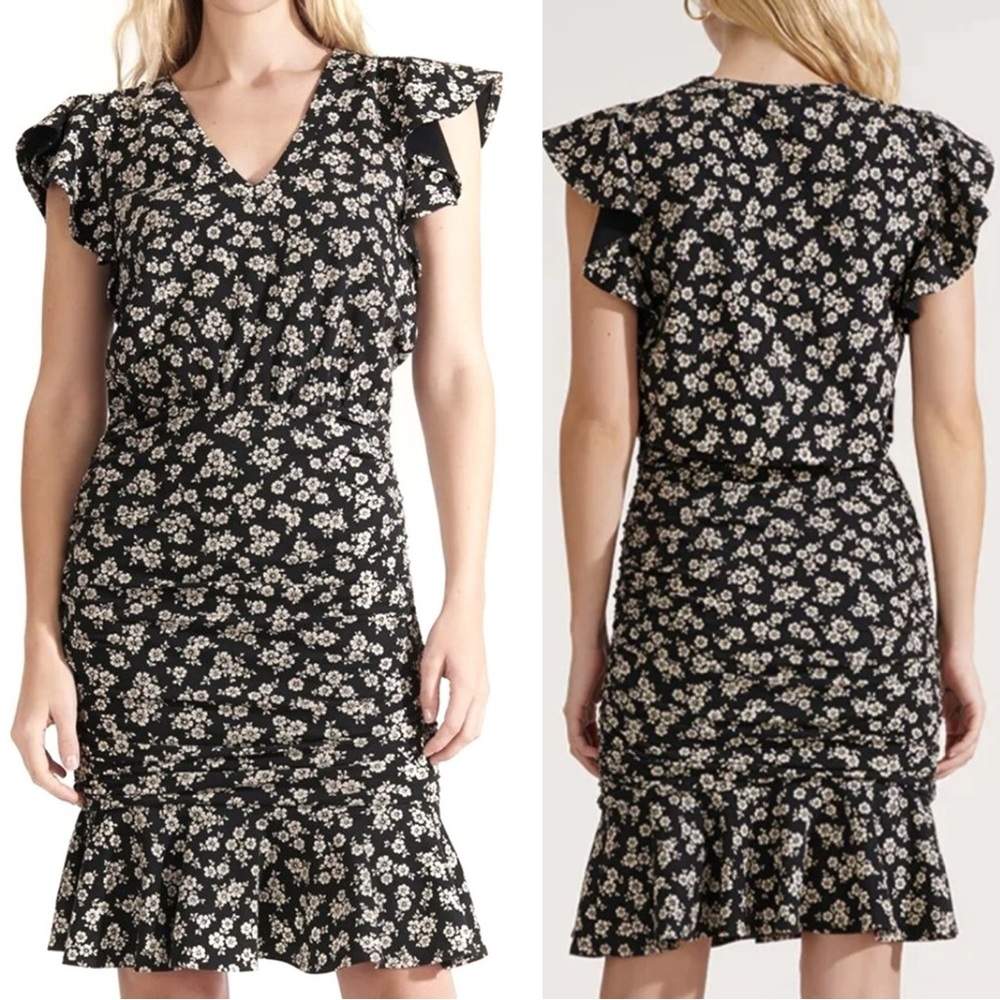 Veronica Beard Black Floral Dress-Size M-NWT - Picture 13 of 14